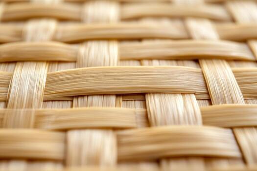 Woven natural fibers create intricate patterns on a textured surface photo