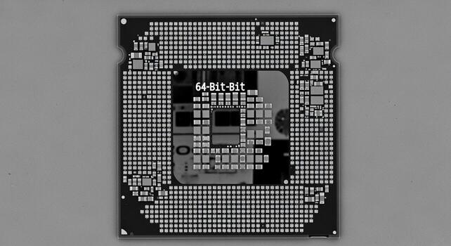 Close-up of a Computer Processor with Pins and Circuitry. photo