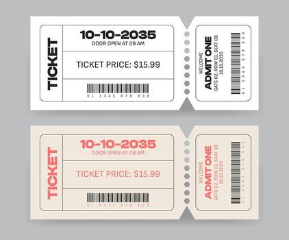 admit one ticket. Ticket for event or program access vector