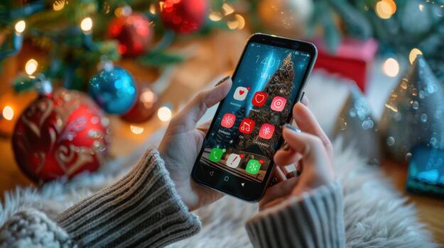 How to make your phone's christmas app look festive photo