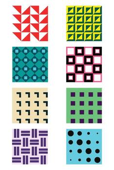 geométrico modelo conjunto aislado en blanco antecedentes vector