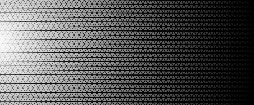 Black white triangle gradient background, abstract geometric pattern. Futuristic BG for technology, AI, blockchain, cyber security, business innovation, architecture, science. illustration vector