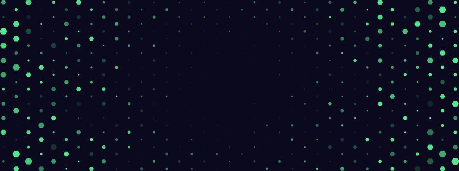 hexágono panal cuadrícula futurista geométrico tecnología antecedentes para ai, ciencia, conferencia, tecnología bandera, digital producto. hexagonal turquesa oscuro color moderno textura modelo. resumen bg vector