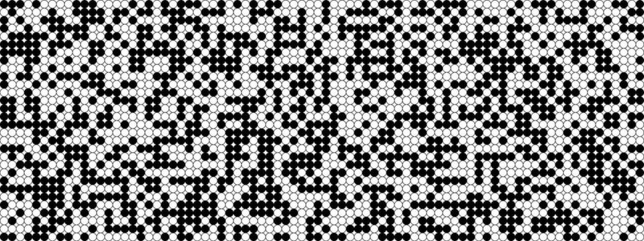 Halftone Circle Pixel Pattern With Geometric Grid And Optical Contrast. Perfect For Tech Backgrounds, Modern Posters, Packaging, Web Design, Textile Print, Digital Layout. Illustration vector