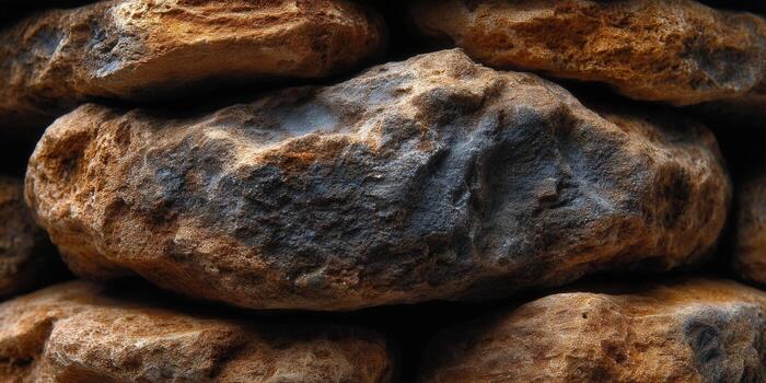 un de cerca ver de un escabroso Roca pared con detallado texturas y un resistido apariencia. foto