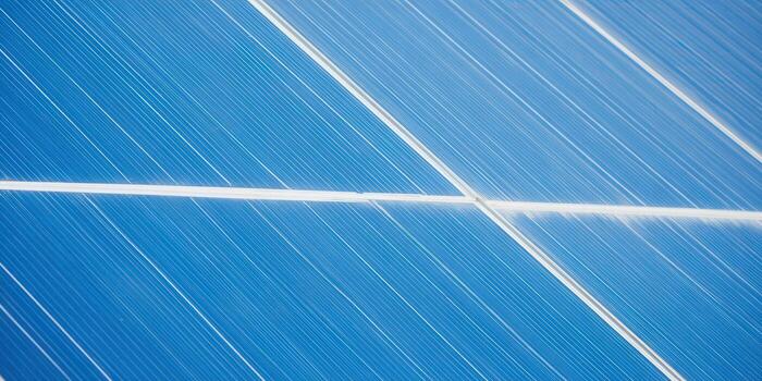 Detailed view of solar panels, representing sustainable power and renewable energy sources. photo