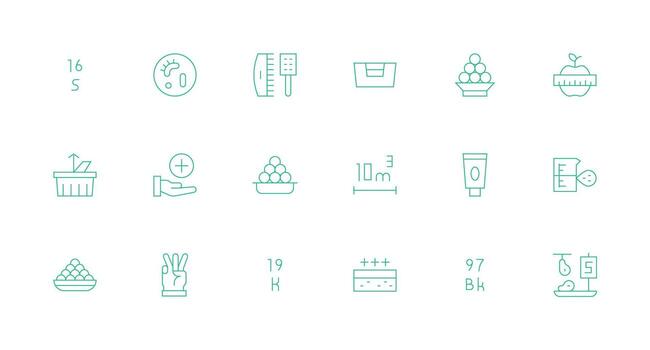 Quantity Set with 18 Minimal Line Icons Design Icon Pack vector