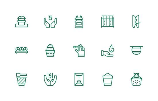 Holding including 15 Regular Line Illustrations Essential Icons for Rapid UI Building vector