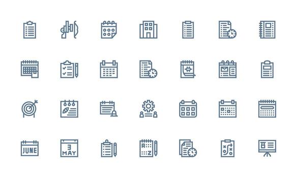 Bold Line Icons from Planning Set with 28 Vectors Icons Built for Visual Consistency Pack