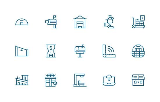 15 regular línea estilo íconos desde recepción colección básico icono serie vector