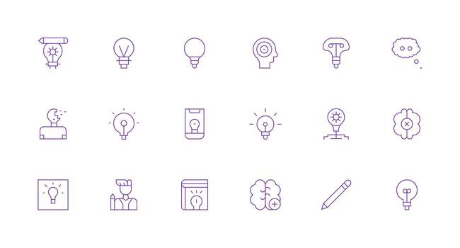 concepto conjunto con 18 mínimo línea íconos icono paquete para varios temas vector