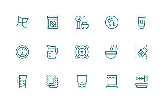 vacío icono colección con 15 regular línea diseños agudo íconos para presentaciones vector