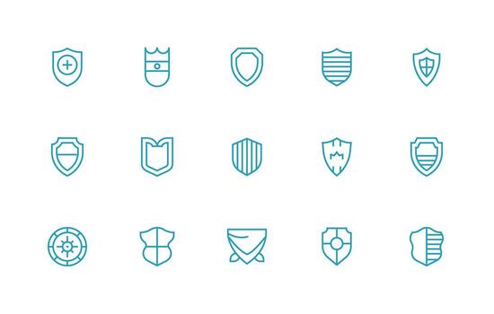 15 Regular Line Style Icons from Impenetrable Collection Versatile Icon Collection for Designers vector