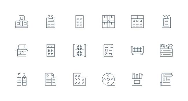 Minimal Line Style Organized Icons with 18 Vectors Well-Structured Icons for Creative Use