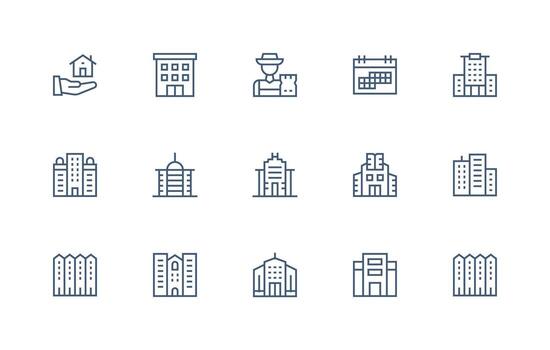 Regular Line Icons from Property Management Set with 15 Vectors Neat Icon Set