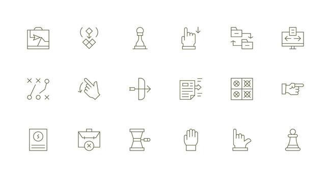 Move Visual Pack containing 18 Minimal Line Icons Digital Product Icons for Fast Delivery vector