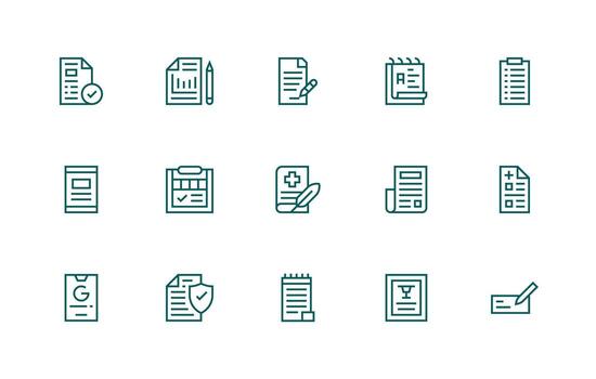 15 Regular Line Vectors for Form Theme Simplified Icon Pack for Visual Tools