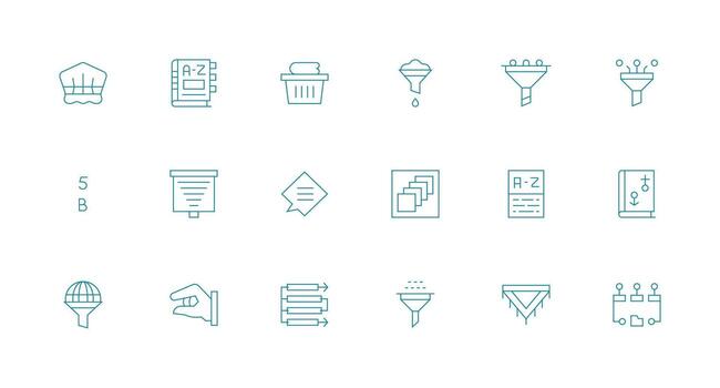 Minimal Line Icons from Sorting Set with 18 Vectors Minimal Icon Pack