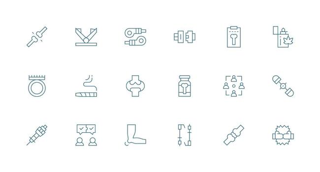 Minimal Line Icons from Joint Set with 18 Vectors Compact Icon Set