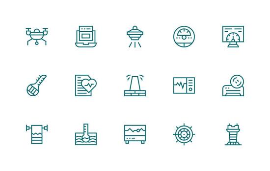 supervisión icono colección con 15 regular línea diseños interfaz íconos para diario utilizar vector