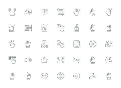 35 Icons for Option in Light Line Format Smart Icon Collection vector