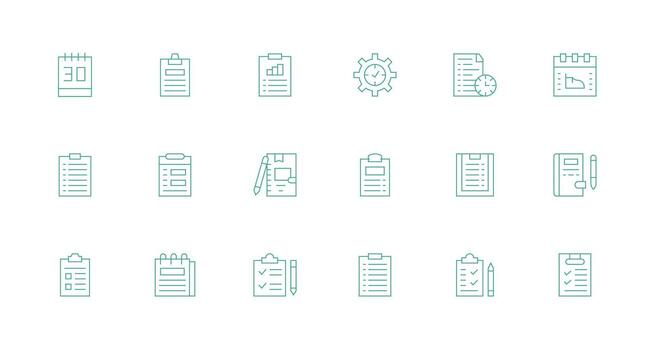 Minimal Line Icons from ToDo List Set with 18 Vectors Modern Icon Set