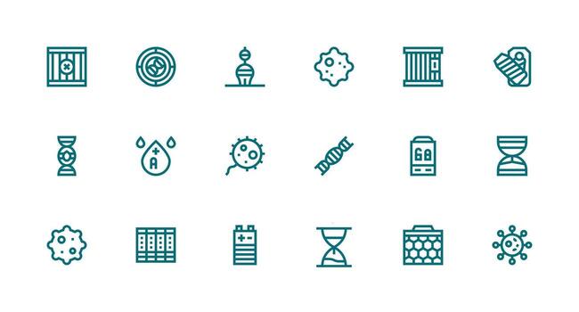 Strong Stroke Line Icons from Cell Set with 18 Vectors User Interface Icons for Digital Products