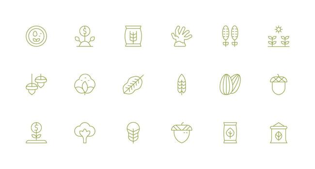 18 Minimal Line Icons for Seed Graphics Flexible Icon System for Web Interfaces vector