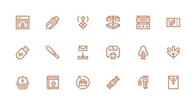 archivo transferir visual paquete conteniendo 18 fuerte carrera línea íconos bien estructurado íconos para creativo utilizar vector