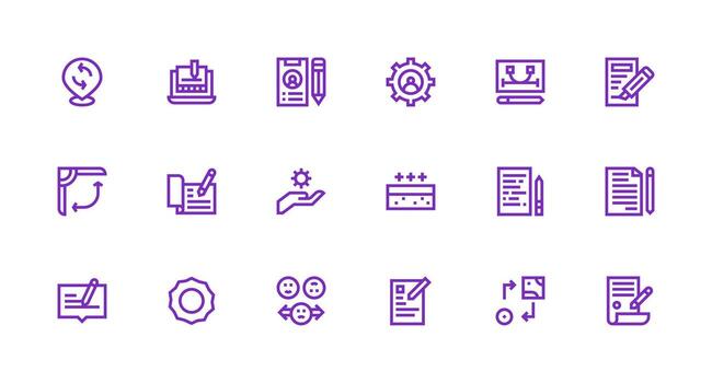 18 Change Icons in Strong Stroke Line Aesthetic Icons Built for Visual Consistency Pack vector