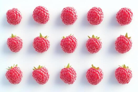 Raspberries on white background photo