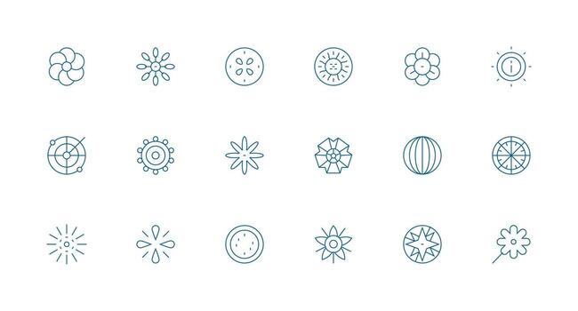 18 Minimal Line Vectors for Radial Theme UI Icon Set