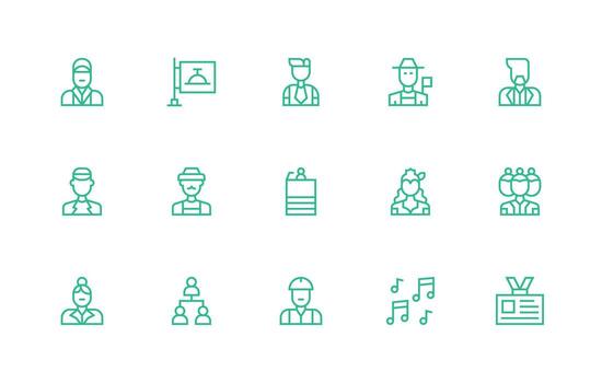 personal diseño íconos presentando 15 en regular línea estilo interfaz íconos para diario utilizar vector