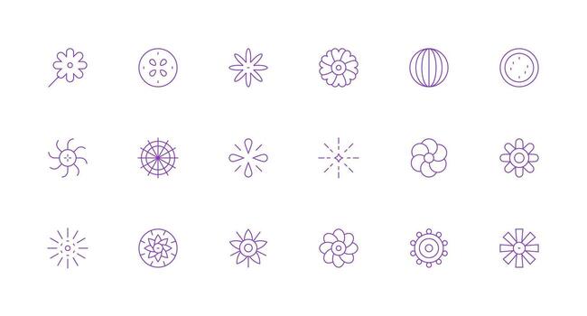 Radial including 18 Minimal Line Illustrations Full Icon Library for UI Designers vector