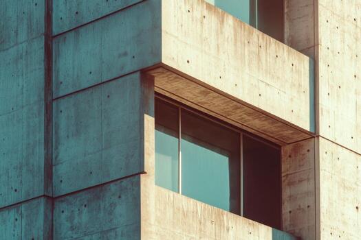 A close up of a building with windows photo