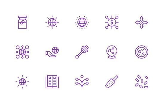 15 Regular Line Icons for Spread Graphics Basic Icon Series vector