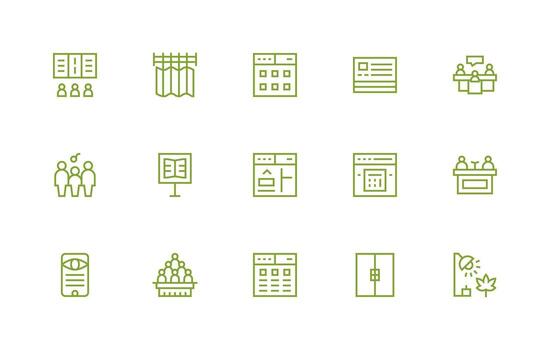 panel conjunto con 15 regular línea íconos interfaz icono colección para diario proyectos vector