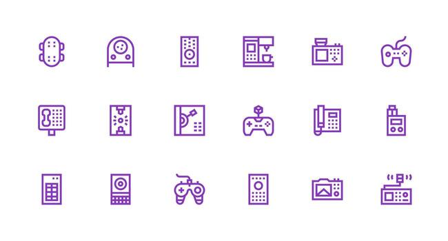 18 fuerte carrera línea diseños para botones íconos neutral estilo íconos para ninguna proyecto vector