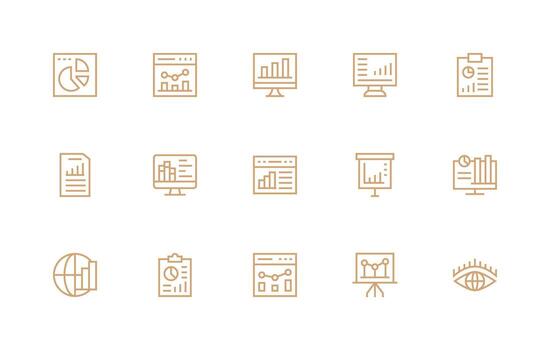 Trends featuring 15 Icons in Regular Line Design Universal Icon Pack vector