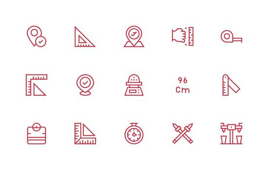 Accurate Set with 15 Regular Line Icons Organized Icon Pack for Quick Access vector