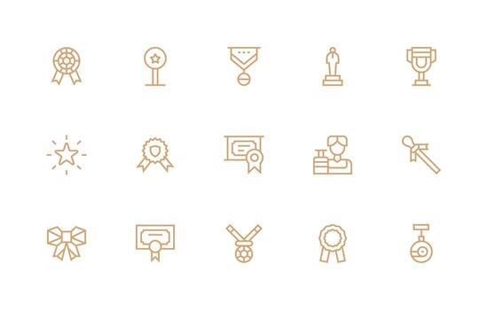 15 Regular Line Icons for Accolade Graphics Complete Icon Set for Mobile Apps vector