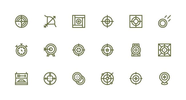 18 fuerte carrera línea vectores para exactitud tema rápido acceso íconos para ui desarrollo