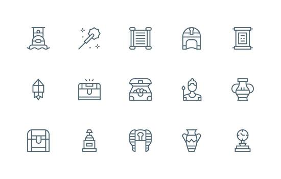 15 Regular Line Icons for Artifact Graphics Professional Icon Pack for Development Work vector