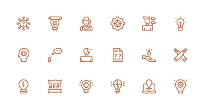 problema resolviendo visual paquete conteniendo 18 fuerte carrera línea íconos de uso múltiple icono diseño paquete vector