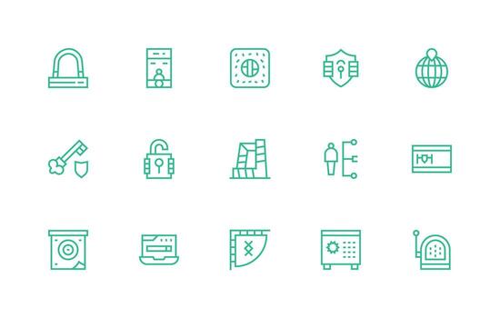 15 regular línea estilo íconos desde acceso colección neutral estilo íconos para ninguna proyecto vector