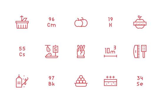 15 Regular Line Vectors for Quantity Theme UI and UX Focused Icon Collection