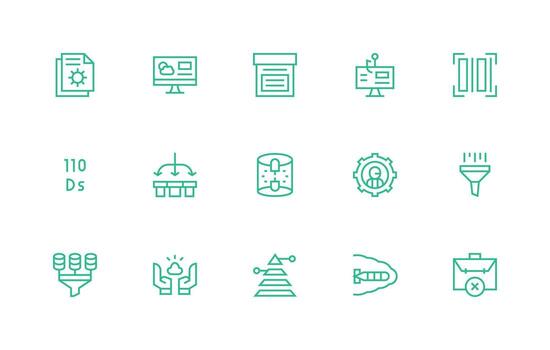 15 íconos para datos administración en regular línea formato interfaz íconos para diario utilizar vector