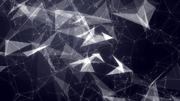 Abstract Digital Plexus Network with Glowing Geometric Connections on a Dark Background video