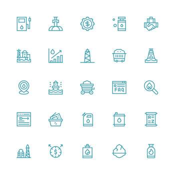 Resource including 25 Medium Stroke Outline Illustrations Icons Built for Visual Consistency Pack vector