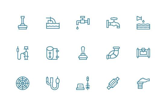 regular línea estilo tubo íconos con 15 vectores núcleo icono colección para diario Tareas